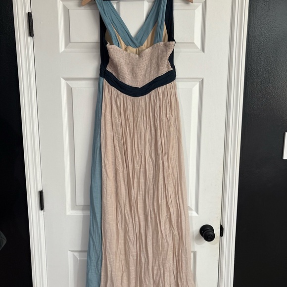 Altar'd State Go Grecian Blue and Cream Maxi Dress - Picture 4 of 4